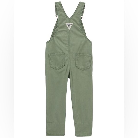 OshKosh - Toddler Girl -  Classic OshKosh Overalls / Olive - 3T - Picture 2 of 4